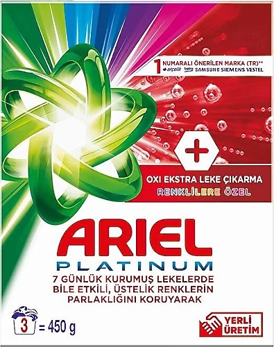 Ariel Platinum Oxi Ekstra Renklilere Özel 450 gr Toz Deterjan