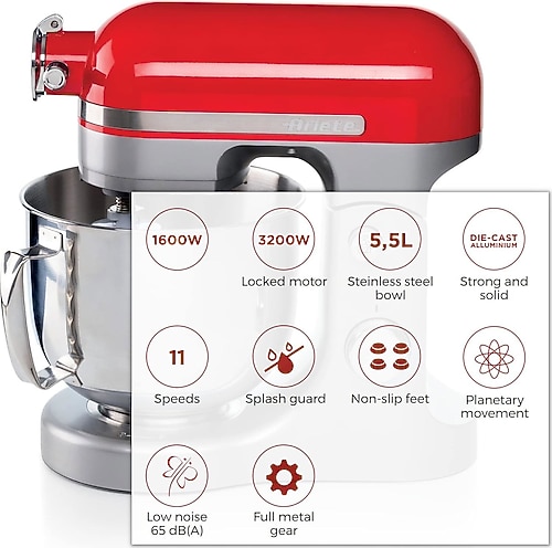 Ariete Moderna 1589/00 1600 W 5.5 lt Kırmızı Mutfak Şefi Fiyatları ...