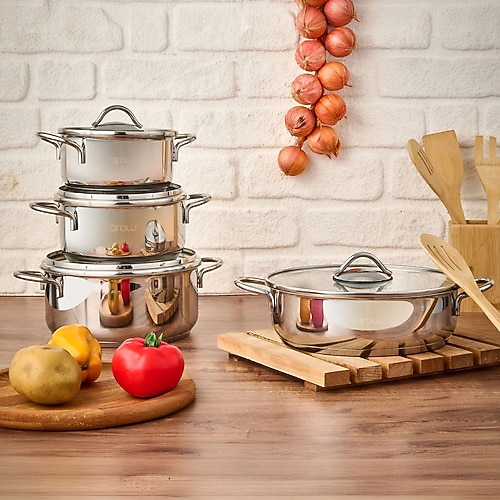 Arow Azure 8 Parça Çelik Tencere Seti Fiyatları, Özellikleri ve