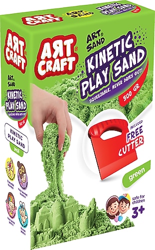 Art Craft Aksesuarlı Yeşil Kinetik Oyun Kumu 500 gr 03687