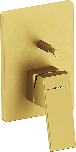 Artema Minimax Square A4373225 Fırçalı Altın Ankastre Banyo