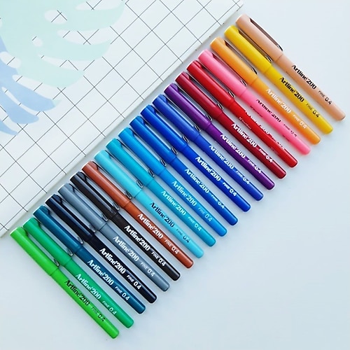 Artline 200 0.4 mm İnce Uçlu 20 Renk Çizim Kalemi