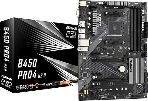 Asrock B450 PRO4 Rev2 AMD AM4 DDR4 AM4 ATX Anakart