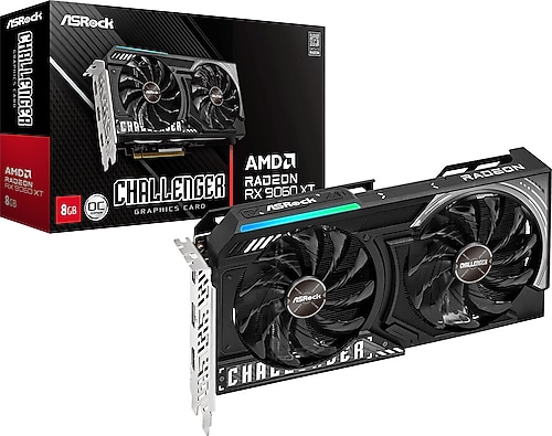 り*う様 新品未開封　ASRock Radeon RX 9060 XT 8GB Asrock RX 9060 XT Challenger OC CL 8GO 128 Bit GDDR6 8 GB Ekran
