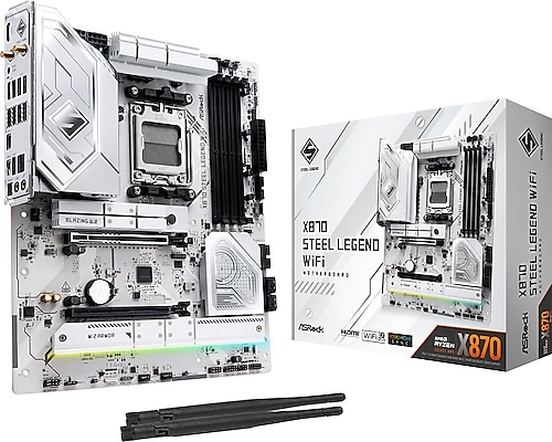 Asrock X870 Steel Legend Wi-Fi AMD AM5 DDR5 ATX Anakart Fiyatları