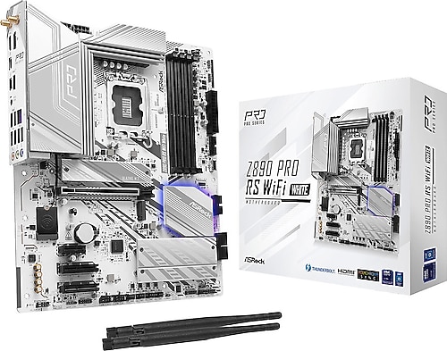 Asrock Z890 Pro RS White Wi-Fi Intel LGA1851 DDR5 ATX Anakart