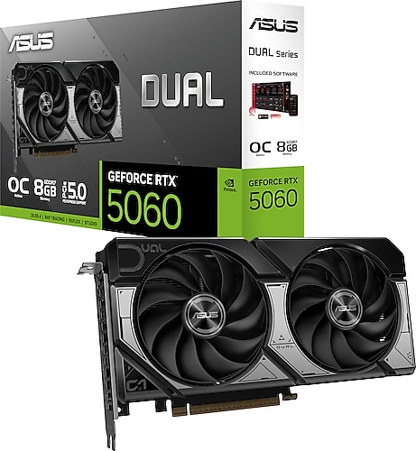 Asus RTX 5060 Dual OC Edition DUAL-RTX5060-O8G 128 Bit GDDR7 8 GB
