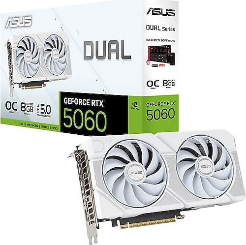 Asus RTX 5060 Dual OC Edition DUAL-RTX5060-O8G-WHITE 128 Bit GDDR7