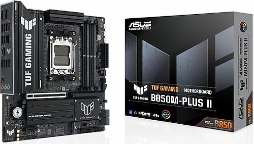 【新品未使用】B850M-PLUS II / PCIe 5.0 / DDR5 Asus TUF Gaming B850M-PLUS II AMD AM5 DDR5 Micro ATX Anakart