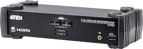 ATEN  -cs1822 2-Port USB 3.0 4K HDMI KVMP™(Keyboard/Video Monitor/Mouse) Periferi (Çevre Cihazlarla (USB) Bağlantı Kurabilir), Ses Mikser mod özelliği Resim-1