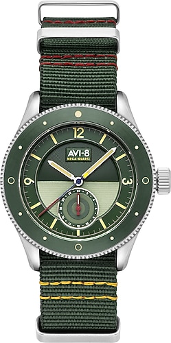 AVI-8 Flyboy Airmaster Sector Meca-Quartz AV-4112-02 Yeşil Erkek