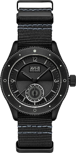 AVI-8 Flyboy Airmaster Sector Meca-Quartz AV-4112-05 Siyah Erkek