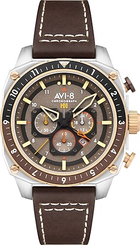 AVI-8 Hawker Hunter Atlas Dual Time Chronograph AV-4100 Deri