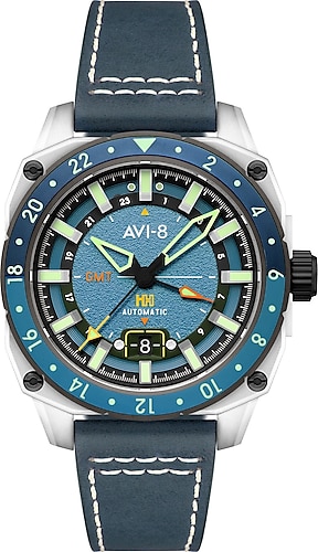 AVI-8 Hawker Hunter Atlas GMT Automatic AV-4122-05 Mavi Erkek Kol