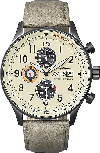 AVI-8 Hawker Hurricane Classic Chronograph AV-4011-0C Bej Erkek