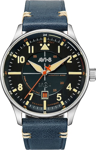 AVI-8 Hawker Hurricane Kent Automatic AV-4094-02 Mavi Erkek Kol