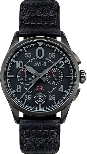 AVI-8 Spitfire Lock Chronograph AV-4089-03 Siyah Erkek Kol Saati