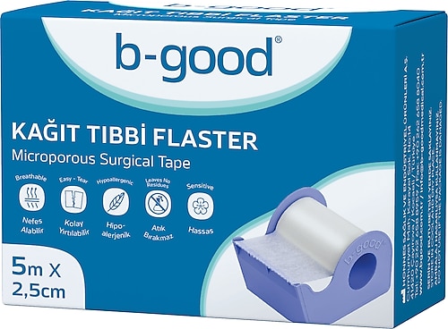 B-Good 5m x 2.5cm Kağıt Tıbbi Flaster