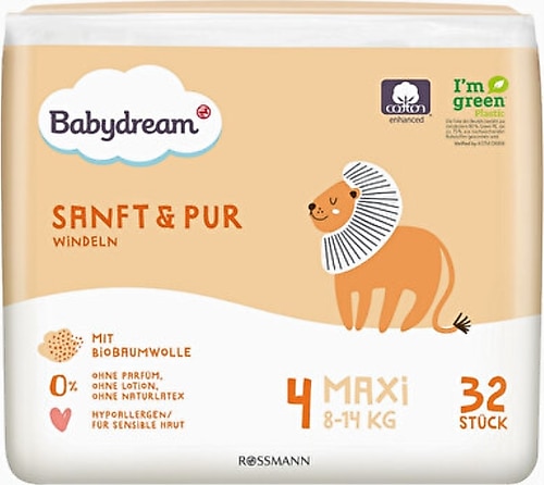 Babydream Soft&Pure 4 Beden 32'li Bebek Bezi