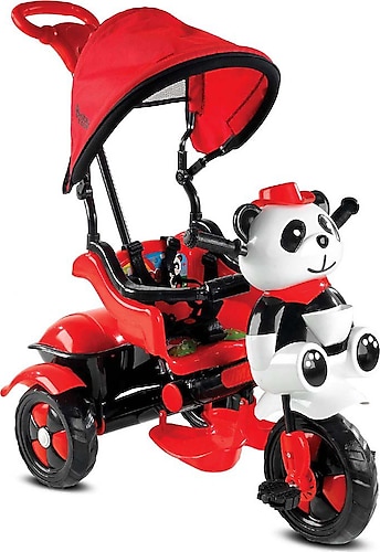 Babyhope 127 Little Panda 3 Tekerlekli Bisiklet Kırmızı-Siyah