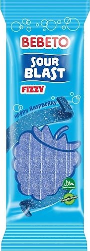 BEBETO SOUR BLAST FIZZY HAPPY RASPBERRY180GR