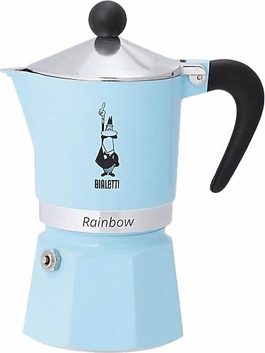 Bialetti Rainbow 1 Cup Moka Pot Mavi