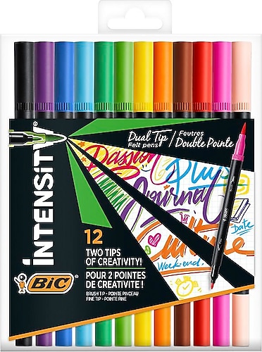 Bic İntensity Dual Tip 12 Renk Çift Taraflı Keçeli Kalem