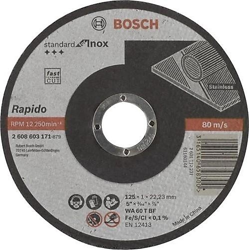 Bosch 608603171 X LOCK 125x1.0mm Paslanmaz Çelik 10'lu Taş Kesme