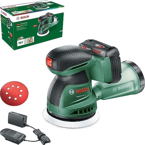 Bosch EasyOrbit 18V-10 Tek Akülü 2 Ah Eksantrik Zımpara Makinesi