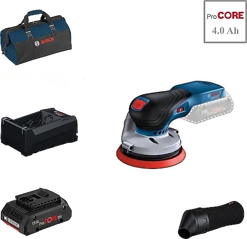 Bosch GEX 18V-125 Eksantrik Tek Akülü 4 Ah Zımpara Makinesi