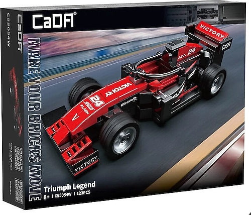 Cada Kırmızı Formula Yarış Aracı C55054W 123 Parça Block Oyuncak