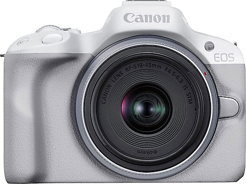 Canon EOS R50 + 18-45mm Lens Beyaz Aynasız Fotoğraf Makinesi
