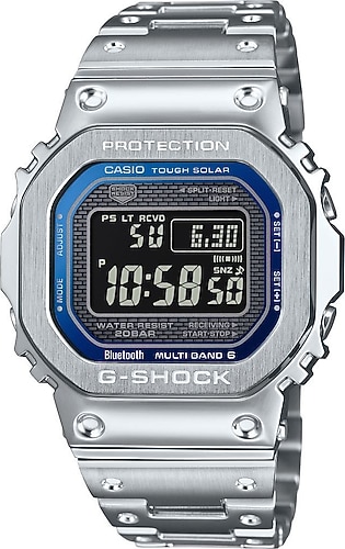 Casio G-Shock Full Metal GMW-B5000D-2DR Gümüş-Mavi Erkek Kol Saati
