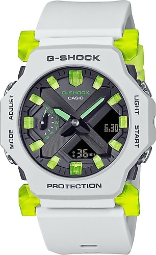 Casio G-Shock GA-2300MW-8ADR Beyaz-Neon Yeşil Erkek Kol Saati