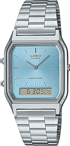 Casio Standart AQ-230A-2A1MQYDF Çelik Kordon Mavi Kol Saati