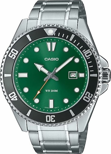 Casio Standart MDV-107D-3A2VDF Siyah-Yeşil Erkek Kol Saati