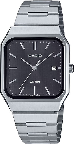 Casio Standart MTP-B185D-1AVDF Gümüş-Siyah Erkek Kol Saati