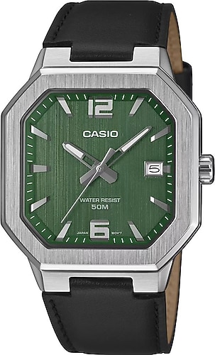 Casio Standart MTP-B195L-3AVDF Deri Kordon Yeşil Kol Saati