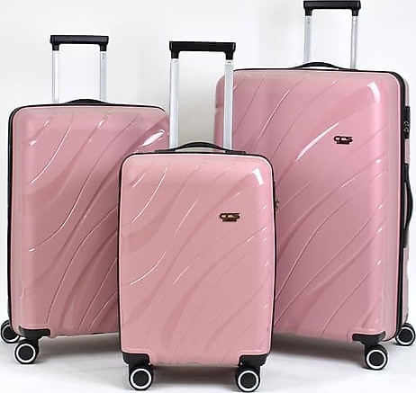 ÇÇS 5523 Polipropilen Kabin + Orta + Büyük Boy 3'lü Valiz Seti