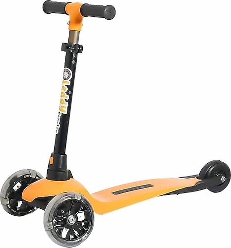 Çekirdek Zeka Leddy Turuncu Işıklı 3 Tekerlekli Çocuk Scooter