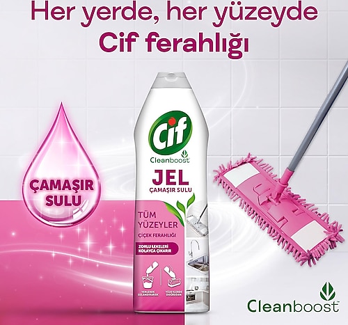 Cif Banyo & Mutfak Jel Temizleyici - Bahar Ferahlığı 750 ml - A101