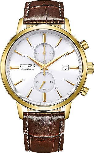 Citizen CA7062-15A Deri Kordon Kahverengi-Altın Erkek Kol Saati