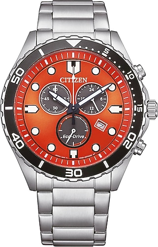 Citizen Core Eco-Drive AT2560-84X Çelik Kordon Turuncu Erkek Kol