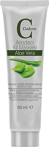 Claderm Aloe Vera Arındırıcı 50 ml Kil Maskesi