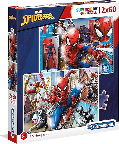 Clementoni- Puzzle Maxi Spiderman Marvel 24pzs Does Not Apply, Spiderman-24  pièces Enfant-fabriqué en Italie, 3 Ans et Plus, 24216, Multicolour, One