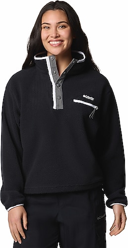 Columbia Helvetia II Cropped Half Snap AL7330-008 Siyah Kadın