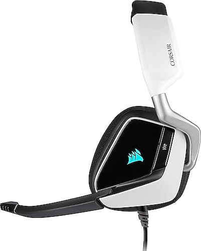 Corsair Void RGB Elite USB Premium 7.1 CA-9011204-EU Kablolu Mikrofonlu Kulak Üstü Oyuncu Kulaklığı Beyaz