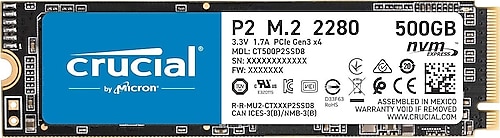 Crucial 500 GB P2 CT500P2SSD8 M.2 PCI-Express 3.0 SSD