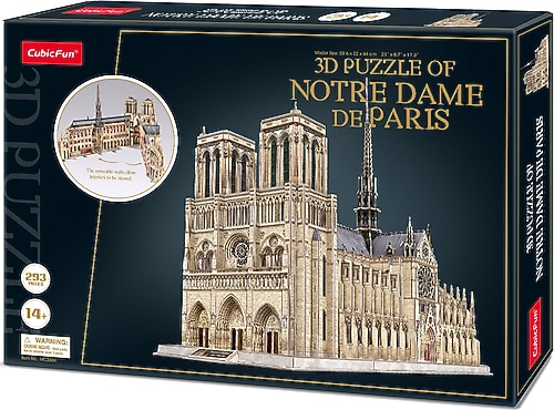 CubicFun Notre Dame De Paris 293 Parça 3D Puzzle MC260H Fiyatları