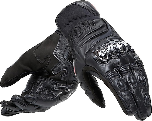 Dainese Carbon 4 Short Siyah Erkek Deri Motosiklet Eldiveni